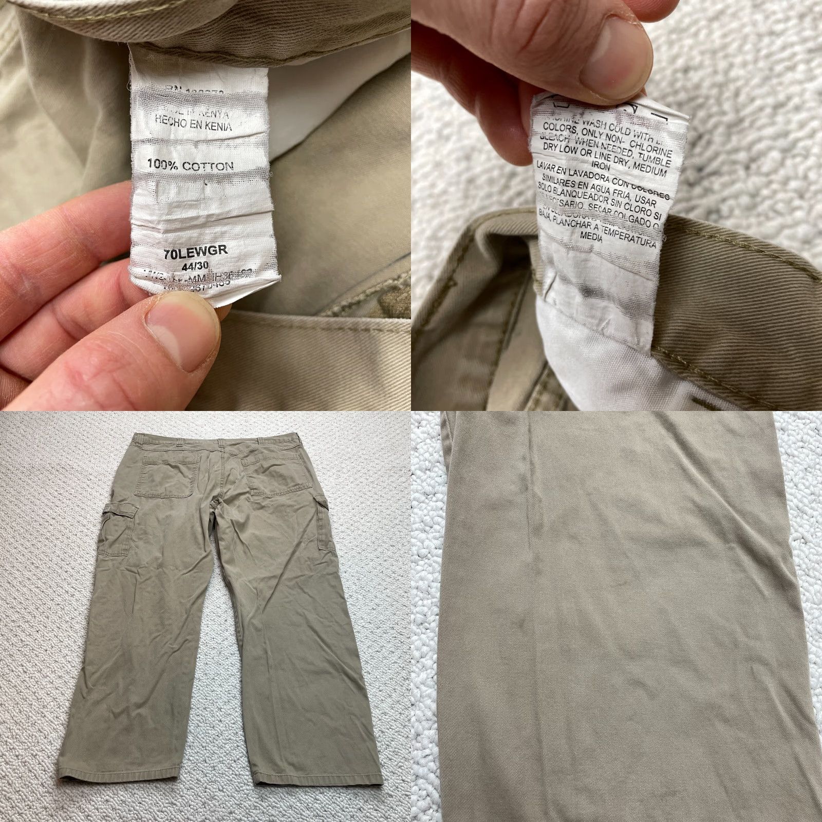 Wrangler Wrangler Cargo Pants Mens 44x30 Brown Biege Kahki High Rise Slacks Cotton Solid Size US 44 / EU 60 - 8 Thumbnail