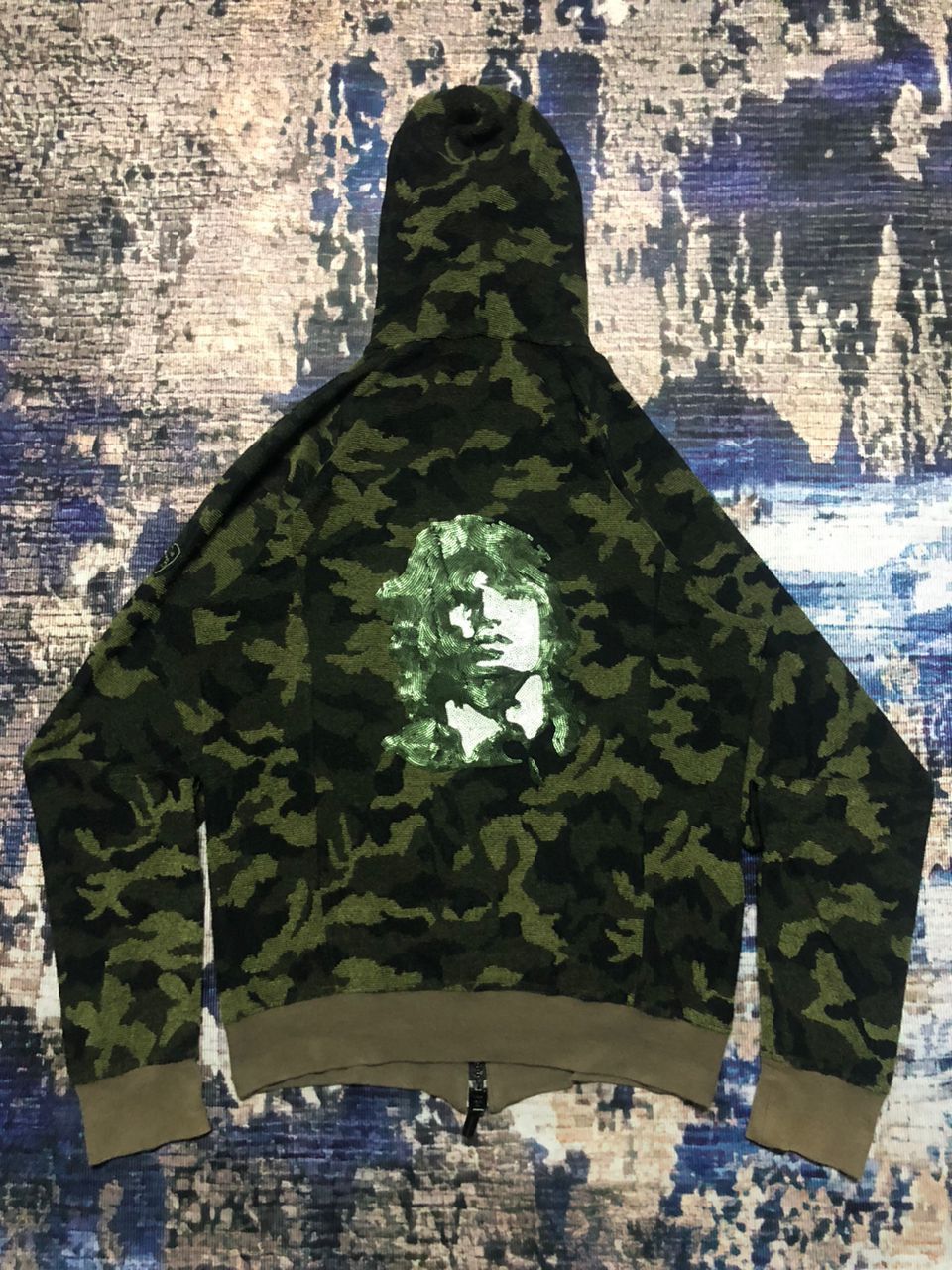 Japanese Brand Dartin Bonarpato Camouflage Hoodie Full Zip Velvet Size US M / EU 48-50 / 2 - 1 Thumbnail