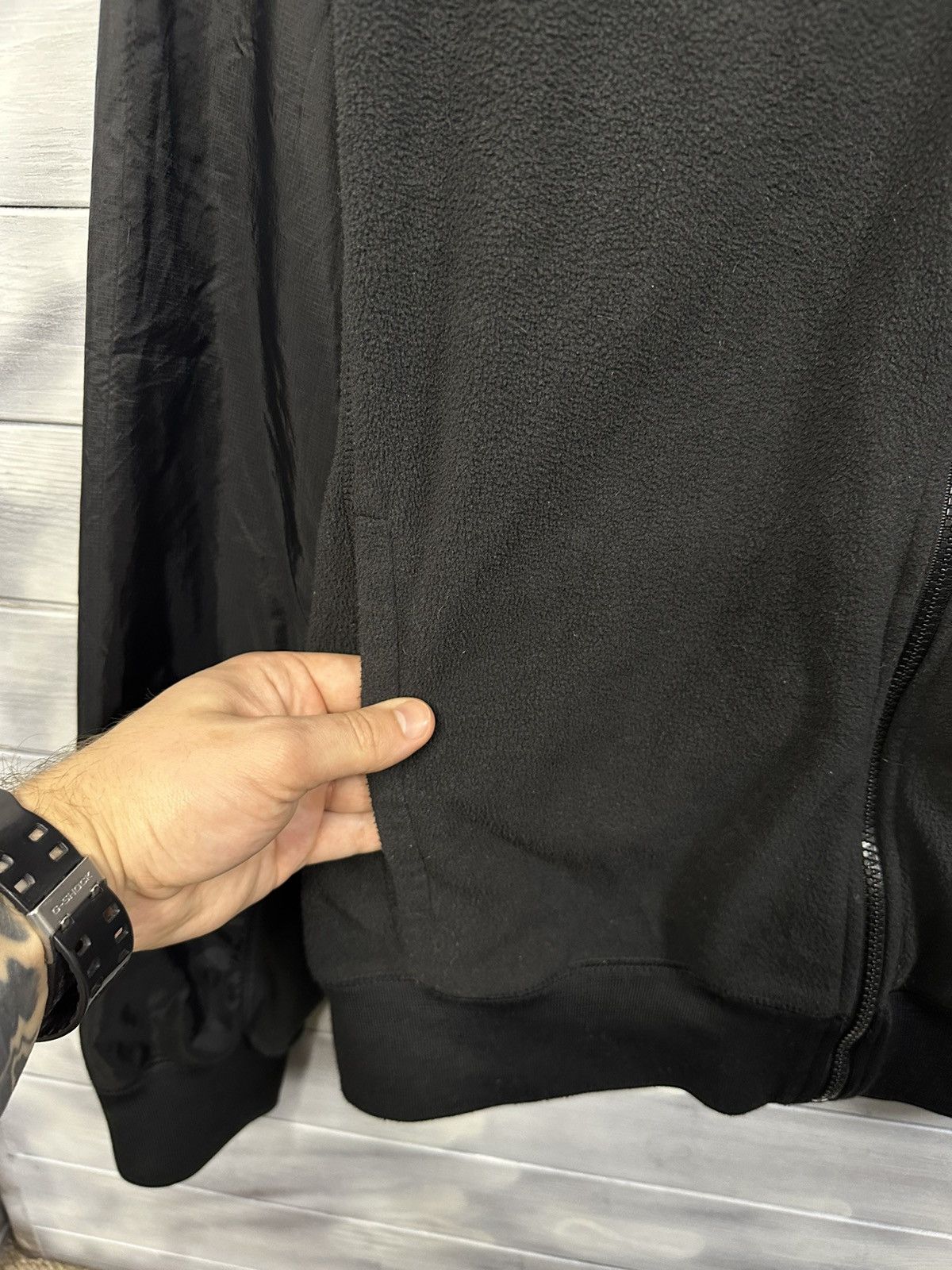Nike Rare Vintage Jacket Fleece + Nylon Small Swoosh Drill Y2K Size US XL / EU 56 / 4 - 5 Thumbnail