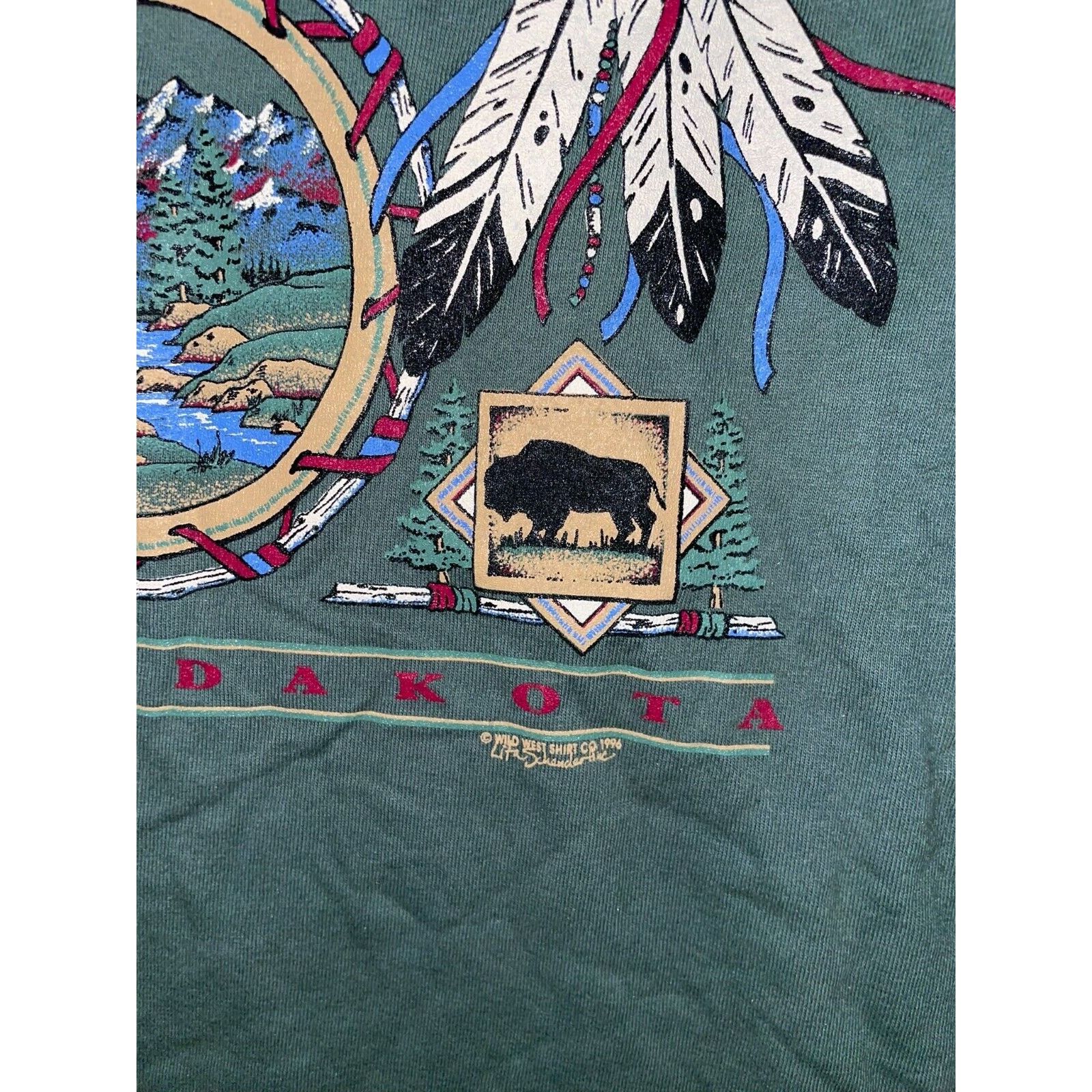 Vintage Vintage Black Hills Shirt South Dakota Native Tee VTG 90s Size US L / EU 52-54 / 3 - 5 Thumbnail