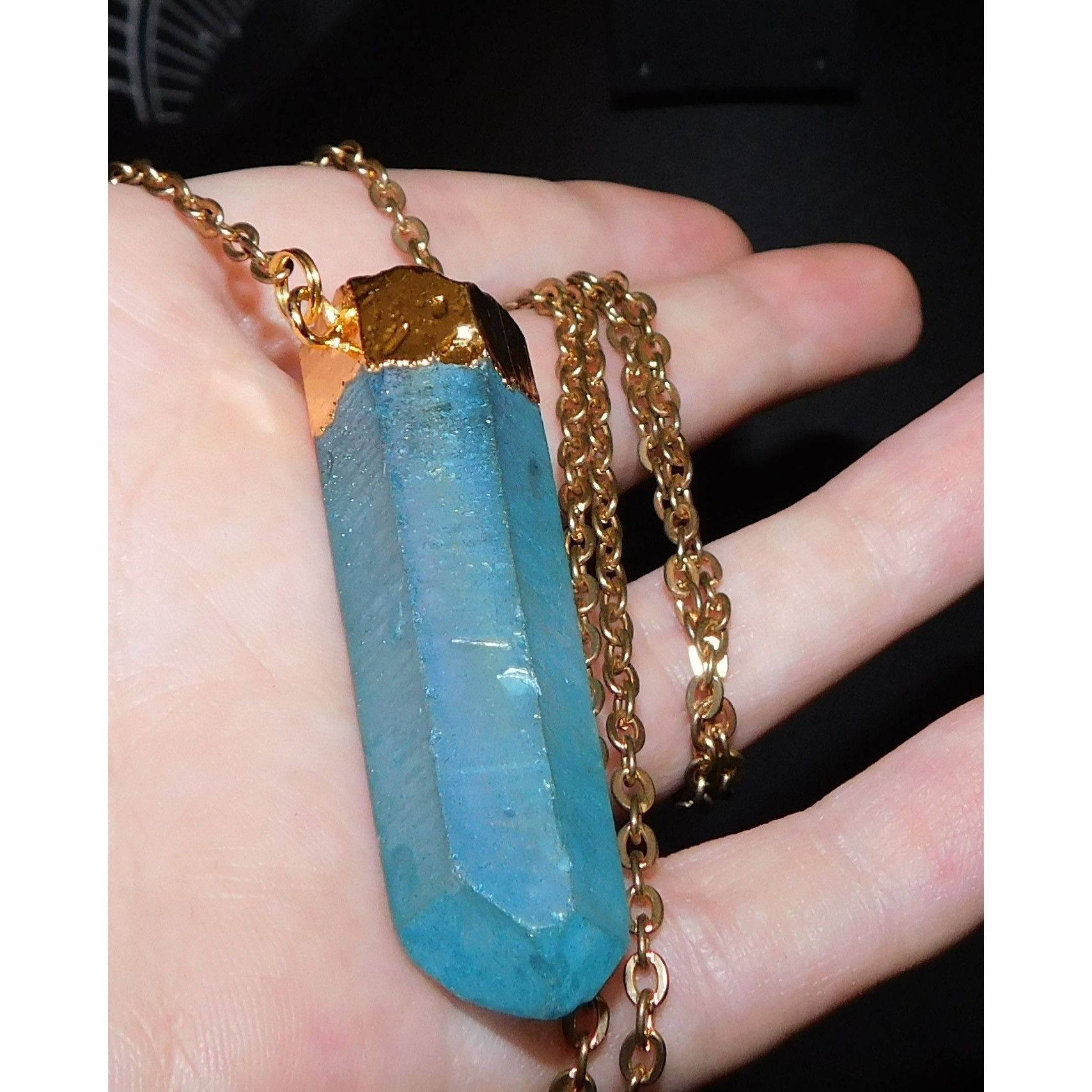Other Beljoy Quartz Pillar Necklace With Blue Frost Finish And Gol Size ONE SIZE - 7 Thumbnail