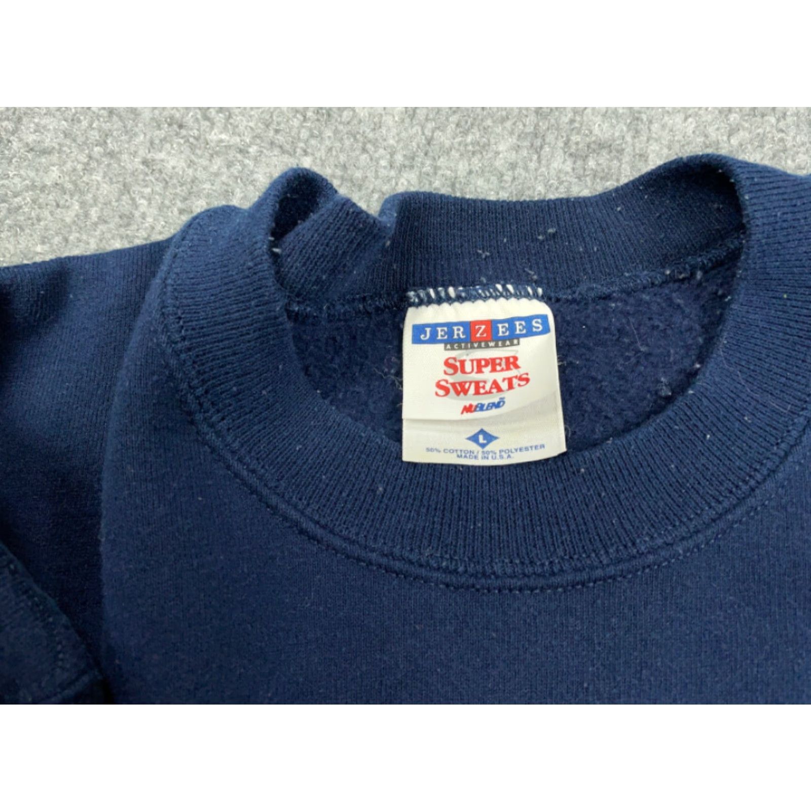 Jerzees VINTAGE Jerzees Sweatshirt Walk Michigan Blue Pullover Adult Large 50/50 Cotton-Poly USA Made Mens Regular Crew Neck 90s Retro Graphic Print Size US L / EU 52-54 / 3 - 4 Thumbnail