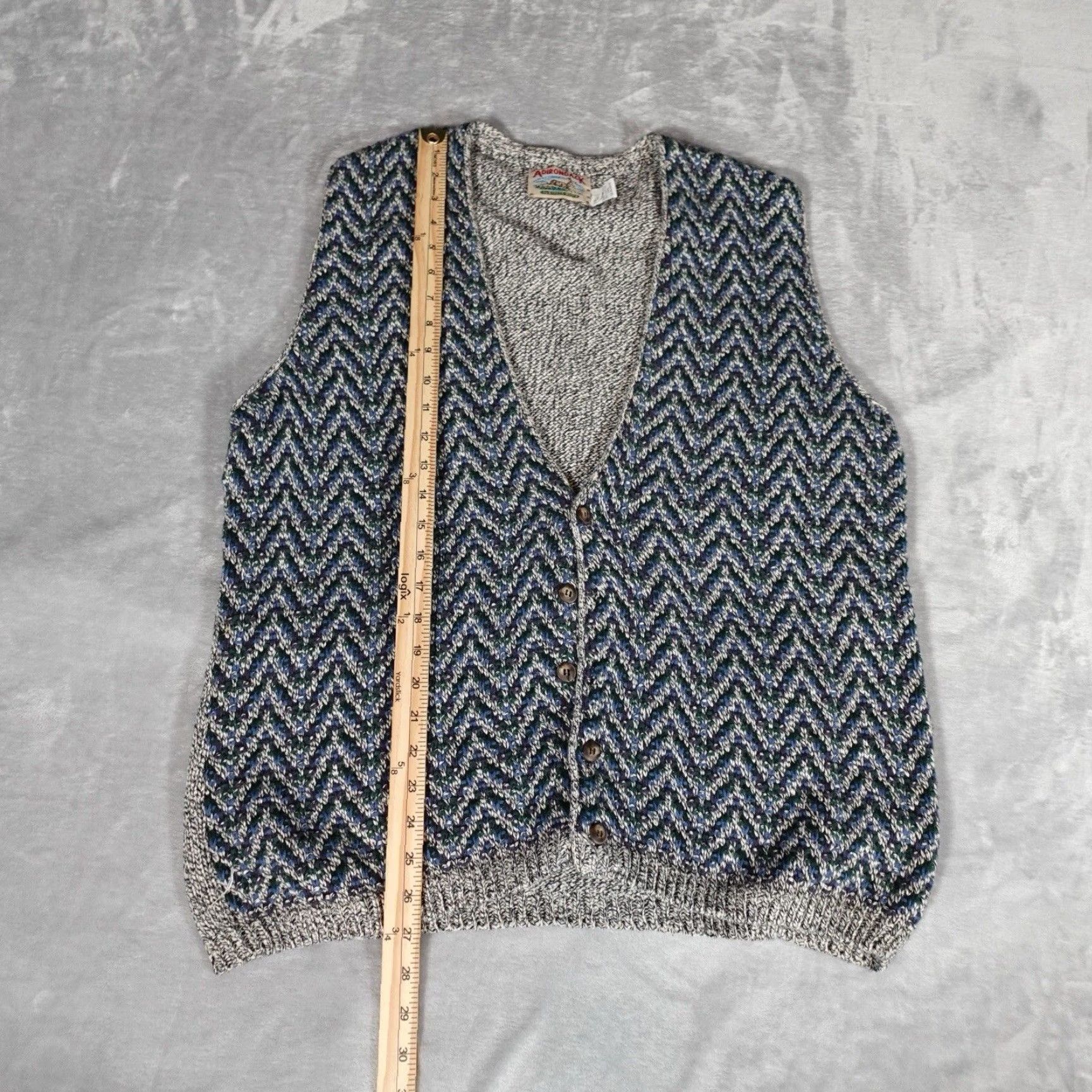 Vintage VINTAGE Savile Row Mens Cardigan Sweater Vest L Cotton Knitted Geometric All Seasons US Theme Size US L / EU 52-54 / 3 - 7 Thumbnail