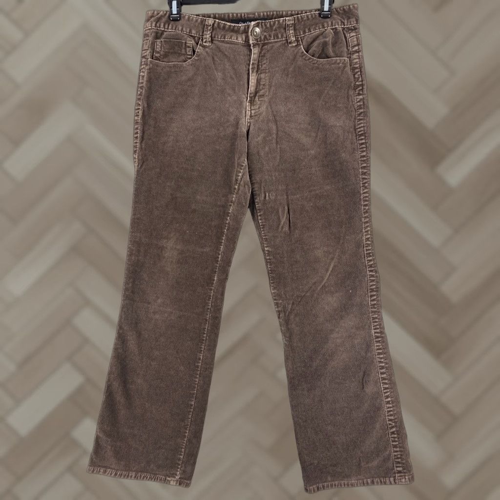 Calvin Klein VINTAGE? No. Calvin Klein Pants Corduroy Bootcut Women 14 Regular Inseam 29 Stretch Brown 42-22 Size 36" / US 14 / IT 50 - 1 Thumbnail