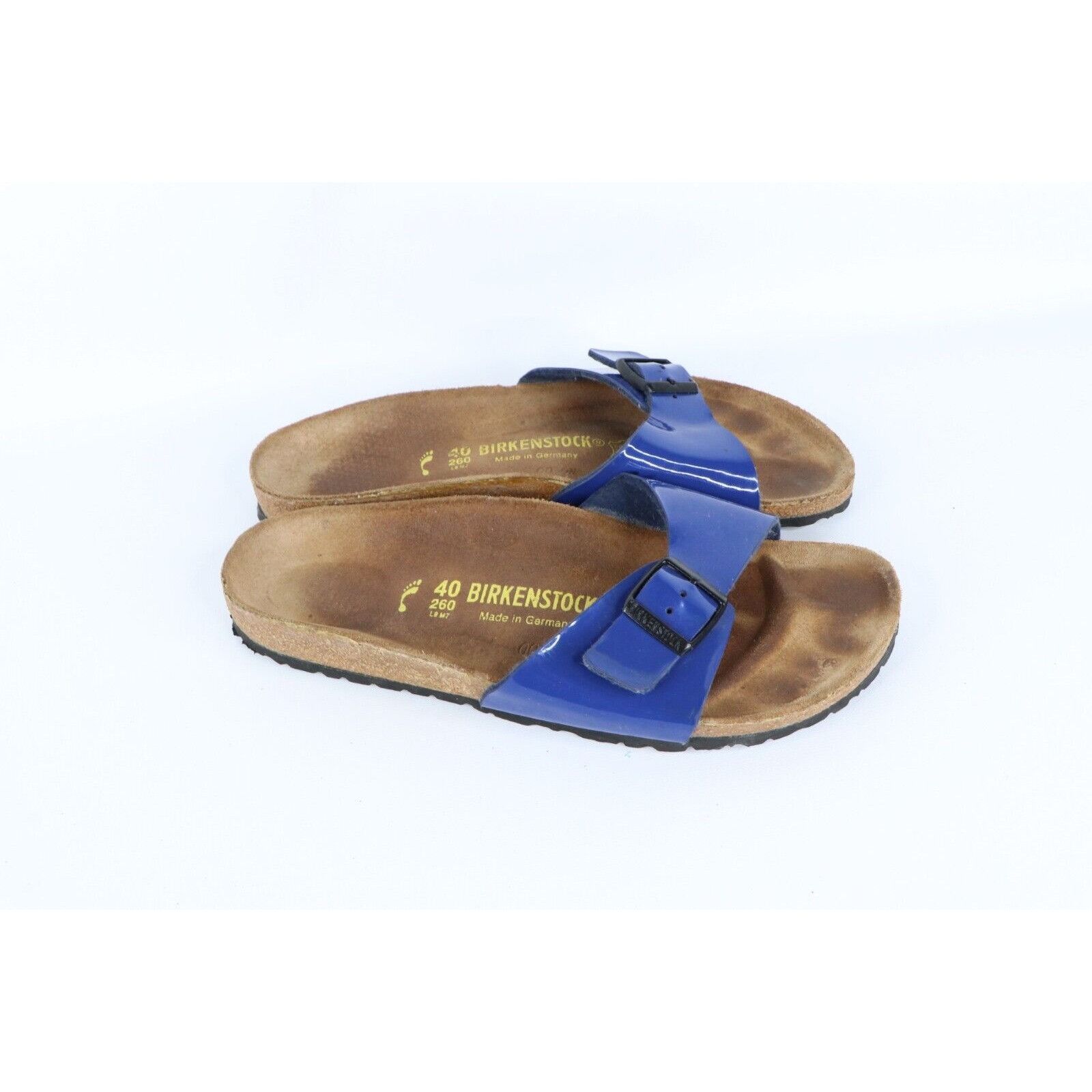 Birkenstock × Vintage Vintage Birkenstock Distressed Patent Leather Buckle Sandals Size US 9 / IT 39 - 4 Thumbnail