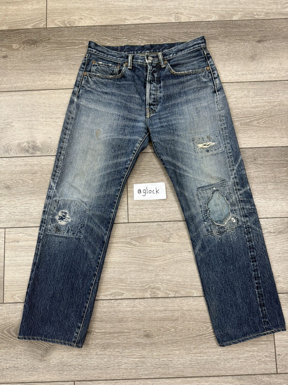 Kapital Kapital Distressed Boro Patchwork Denim Jeans | Grailed