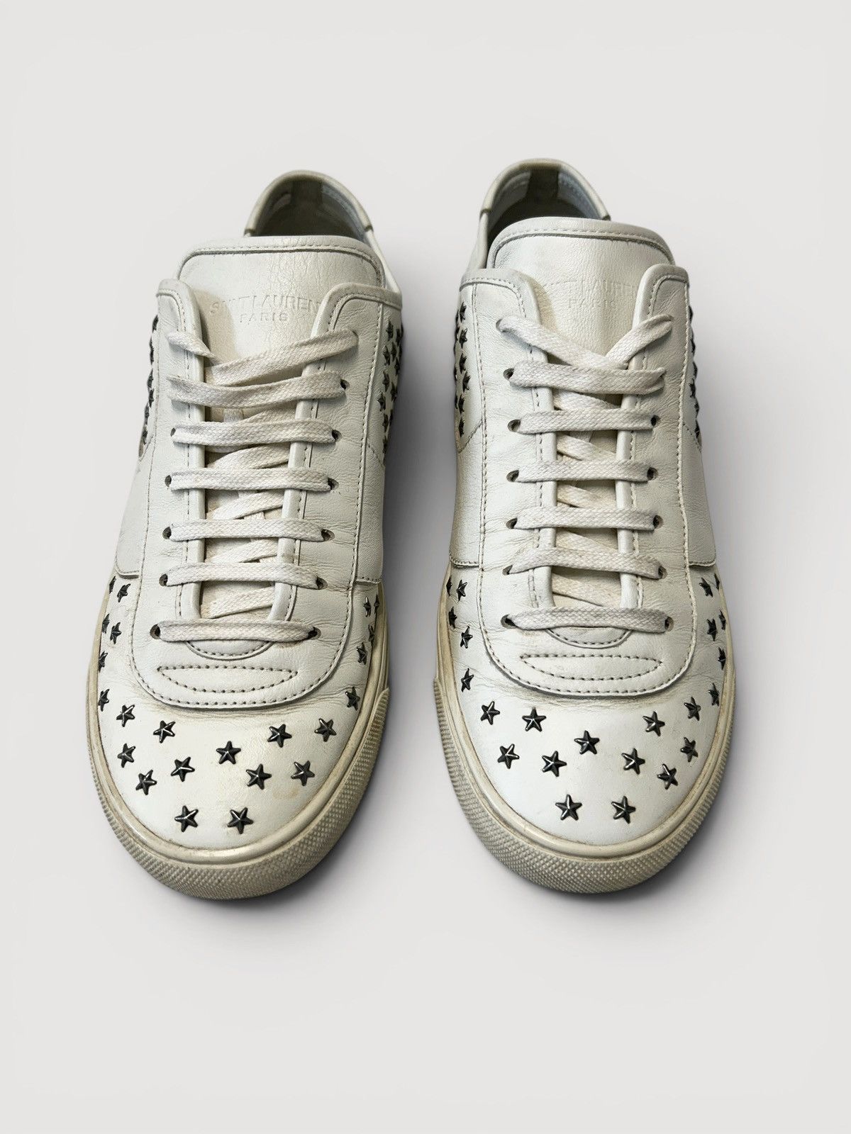 Saint Laurent Paris SS2019 Court Classic Star Stud Leather Sneakers Size US 8 / EU 41 - 2 Thumbnail