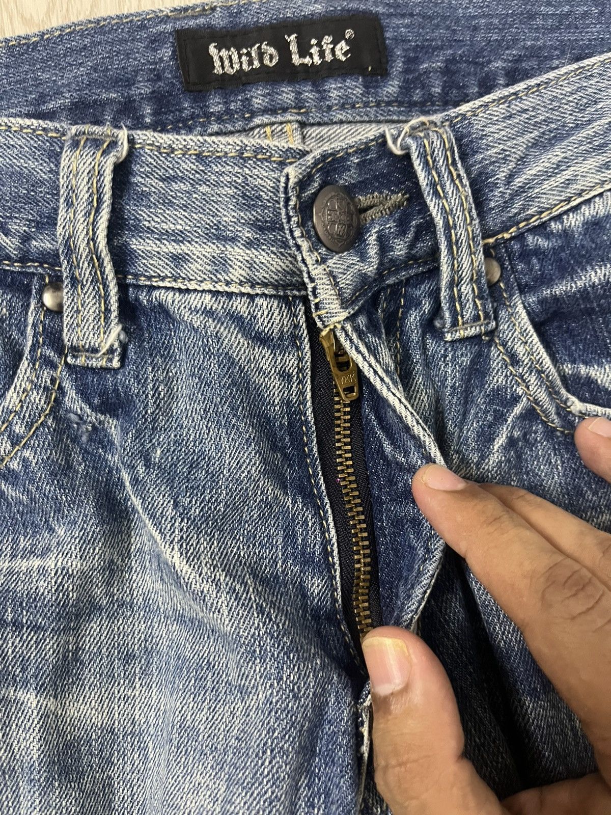 Japanese Brand Vintage Y2k Style Wild Life Flared Wings Jeans Size US 29 - 9 Thumbnail