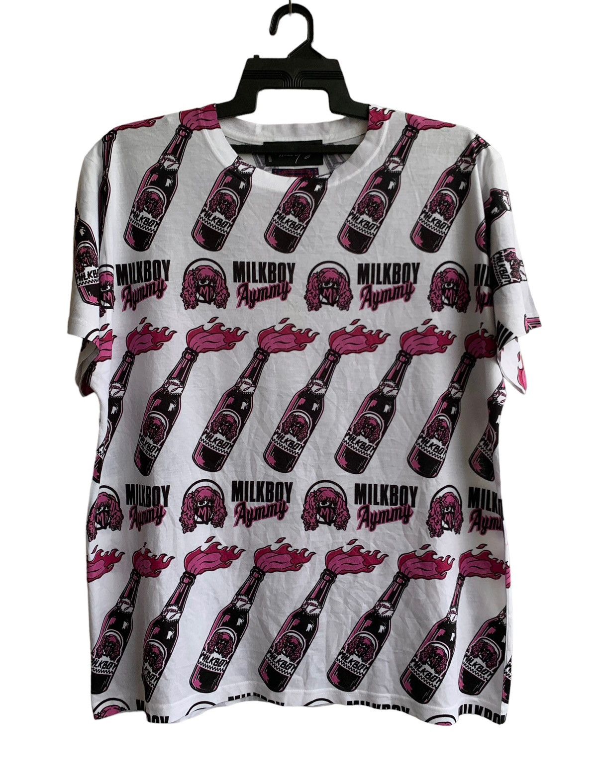 Beauty Beast × Japanese Brand Japanese Brand Over Print Milk Boy X Aymmy Tshirts Size US L / EU 52-54 / 3 - 3 Thumbnail
