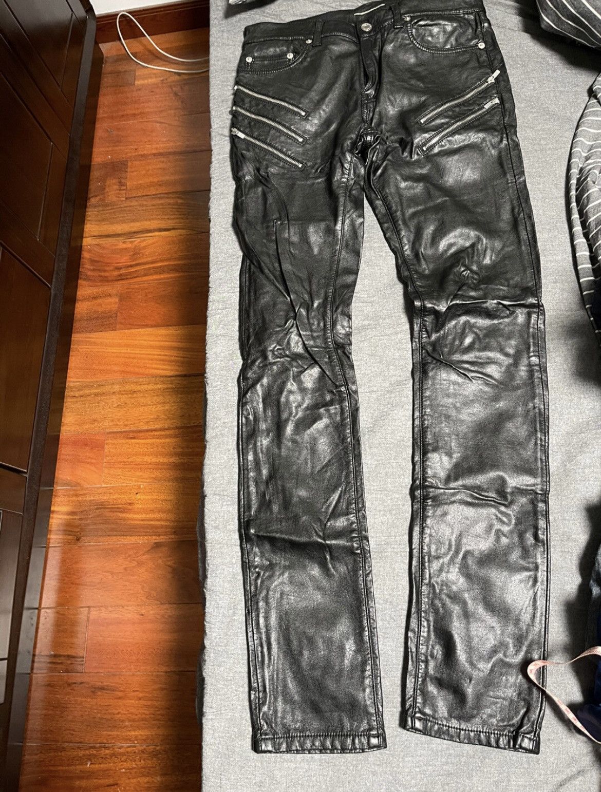 Saint Laurent Paris Saint Laurent waxed Biker Pants Size US 28 / EU 44 - 1 Thumbnail