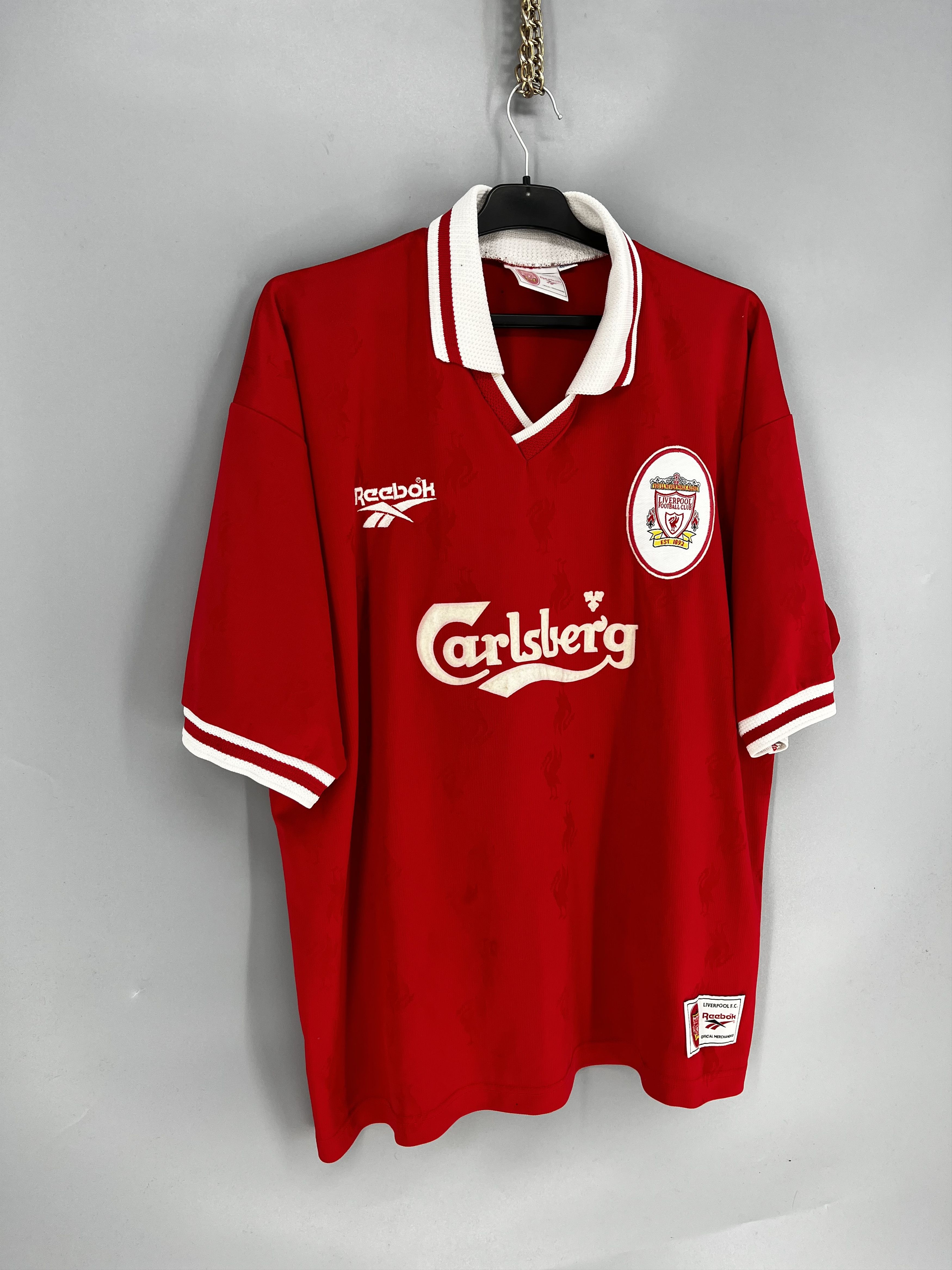 Reebok Liverpool FC 96/98 Home Jersey Reebok Carlsberg #10 UK Size US M / EU 48-50 / 2 - 2 Thumbnail