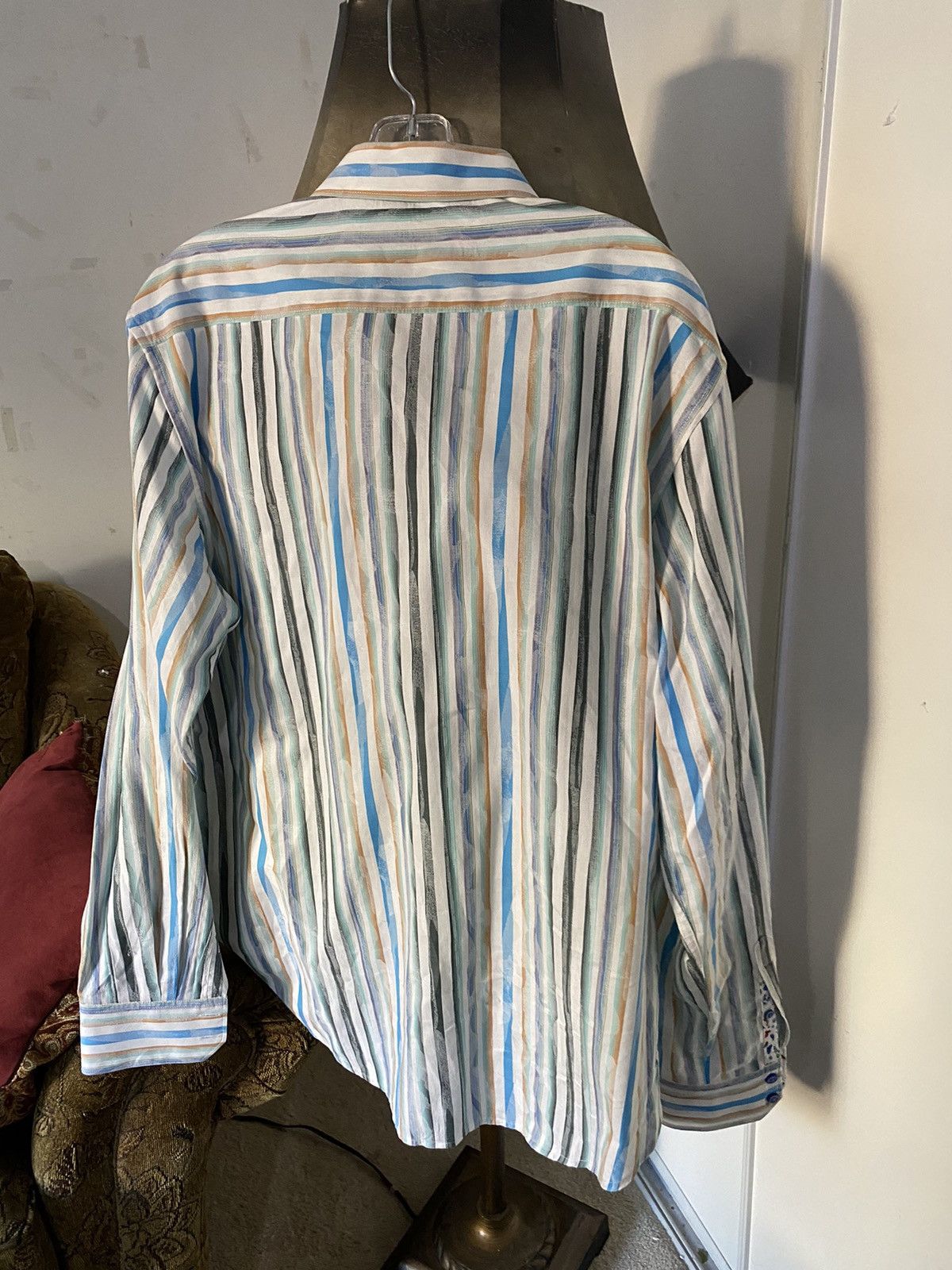 Robert Graham Robert Graham Striped Dress Shirt - Size Large Size US L / EU 52-54 / 3 - 6 Thumbnail