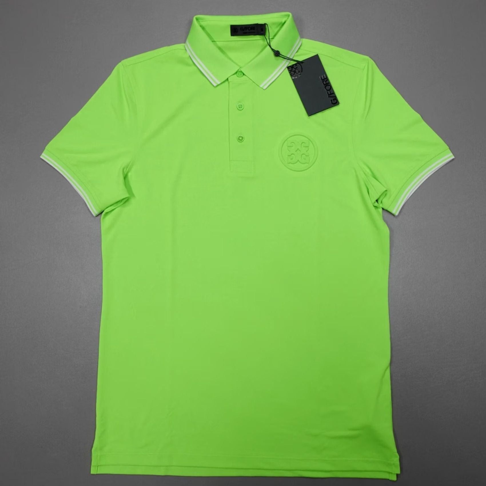 G/FORE G/Fore Golf Polo Shirt Solid Green Performance Embossed Logo Men's Size S Size US S / EU 44-46 / 1 - 3 Thumbnail