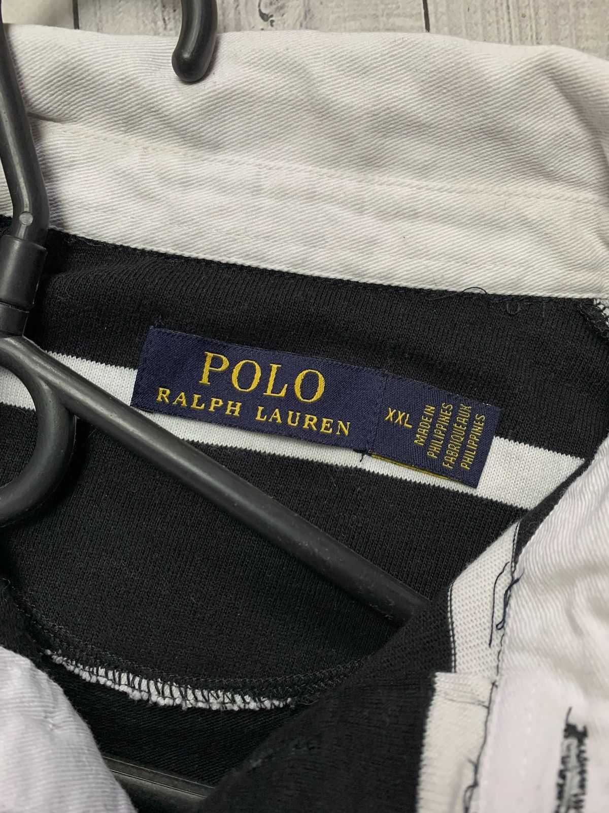 Vintage Vintage polo Ralph Lauren striped rugby jersey size L Size US L / EU 52-54 / 3 - 3 Thumbnail