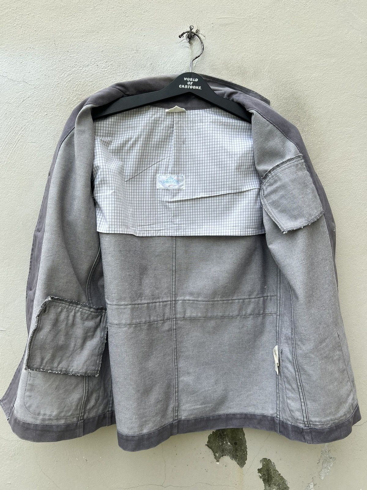Danton Vintage Danton France Sun Fade Grey Nehru Collar Work Jacket Size US M / EU 48-50 / 2 - 21 Thumbnail