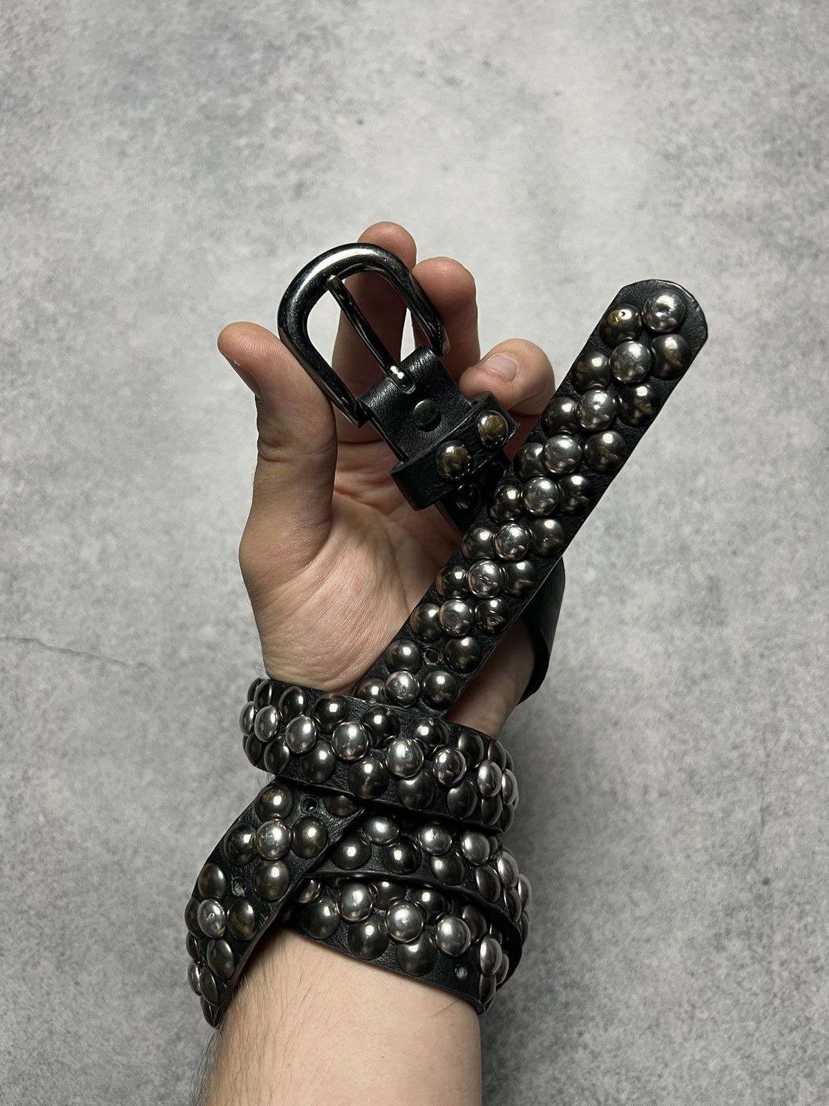 Japanese Brand Y2K Gothic Alt Distressed BB Simons style Belts Size ONE SIZE - 1 Thumbnail