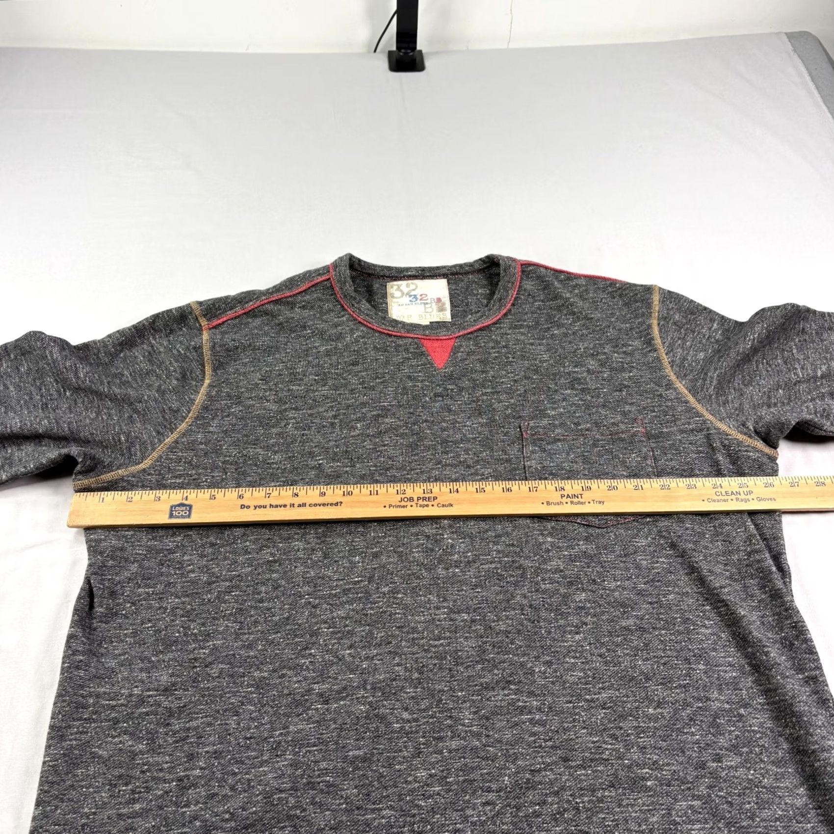 Vintage 32 Bar Blues Pullover Sweater Mens 2XL Gray Cotton Crew Neck Pockets Logo 32 Bar Blues Shirt Sweater Mens Regular Knit Pullover Gray 2XL Size US XXL / EU 58 / 5 - 4 Thumbnail