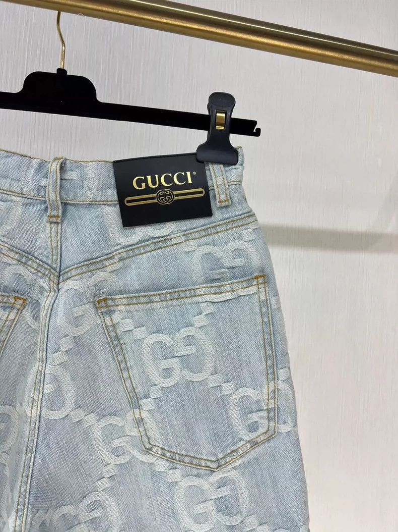 Gucci Gucci Size 23 GG cccard denim shorts size 23 2502-Nextarr Size US 26 / EU 42 - 5 Thumbnail