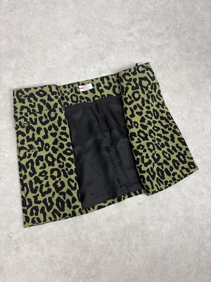 Prada SS2012 Prada Green & Black Leopard Skirt Size 28" / US 6 / IT 42 - 8 Thumbnail