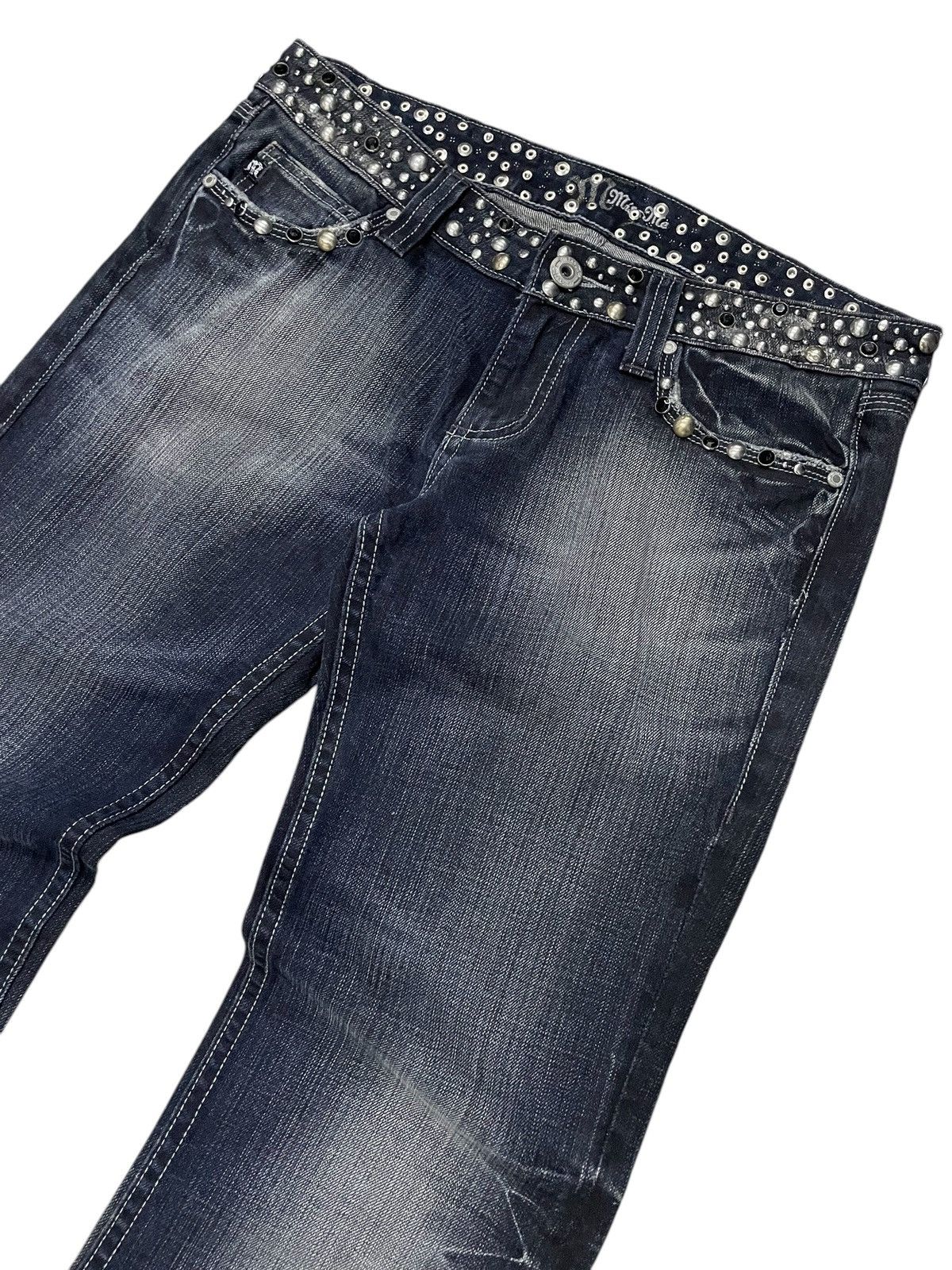 Tornado Mart Vintage Tornado Mart Style Rhinestone Studded Flare Jeans Size US 31 - 4 Thumbnail