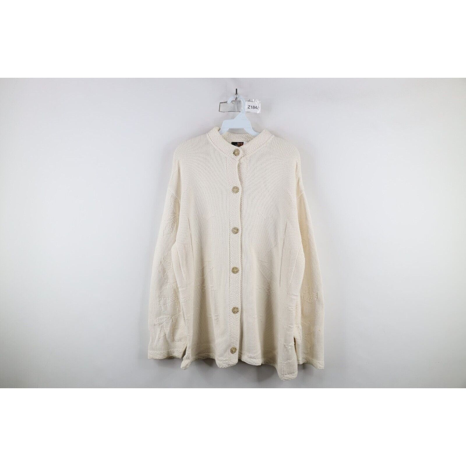 Vintage Vintage 90s Streetwear Sailing Knit Cardigan Sweater Size XL / US 12-14 / IT 48-50 - 1 Thumbnail