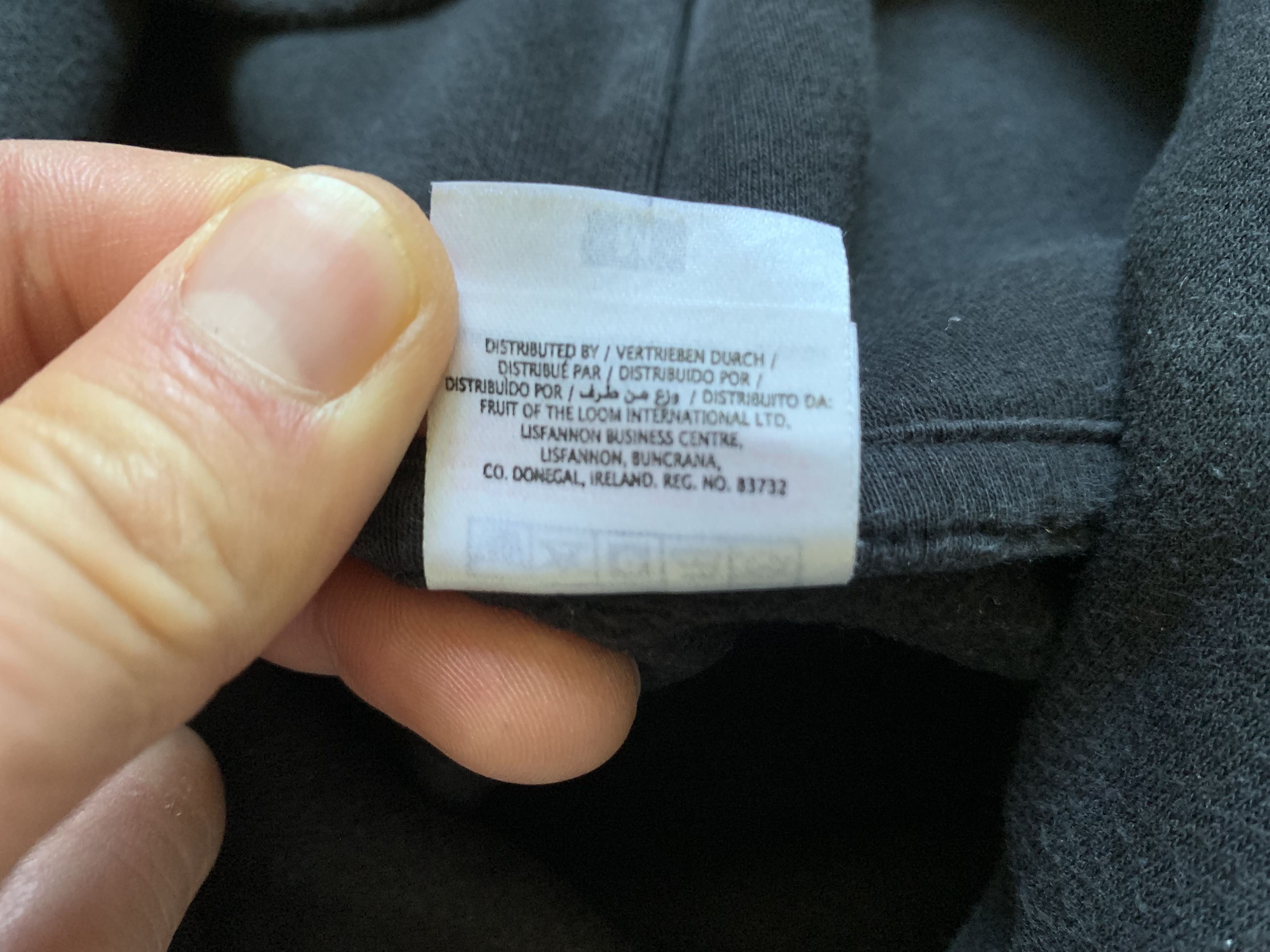 Fruit Of The Loom Fruit Of The Loom Cotton Black Printed Hoodie Size US M / EU 48-50 / 2 - 10 Thumbnail