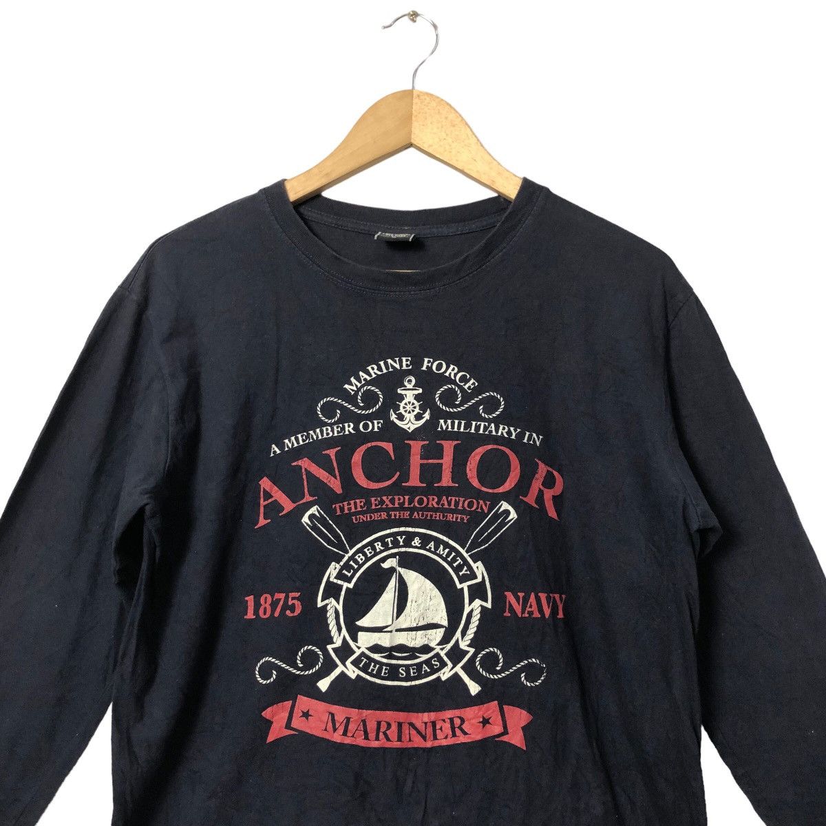 Other Vintage Marine Force Crewneck Big Logo Long Sleeve T shirt Size US M / EU 48-50 / 2 - 4 Thumbnail