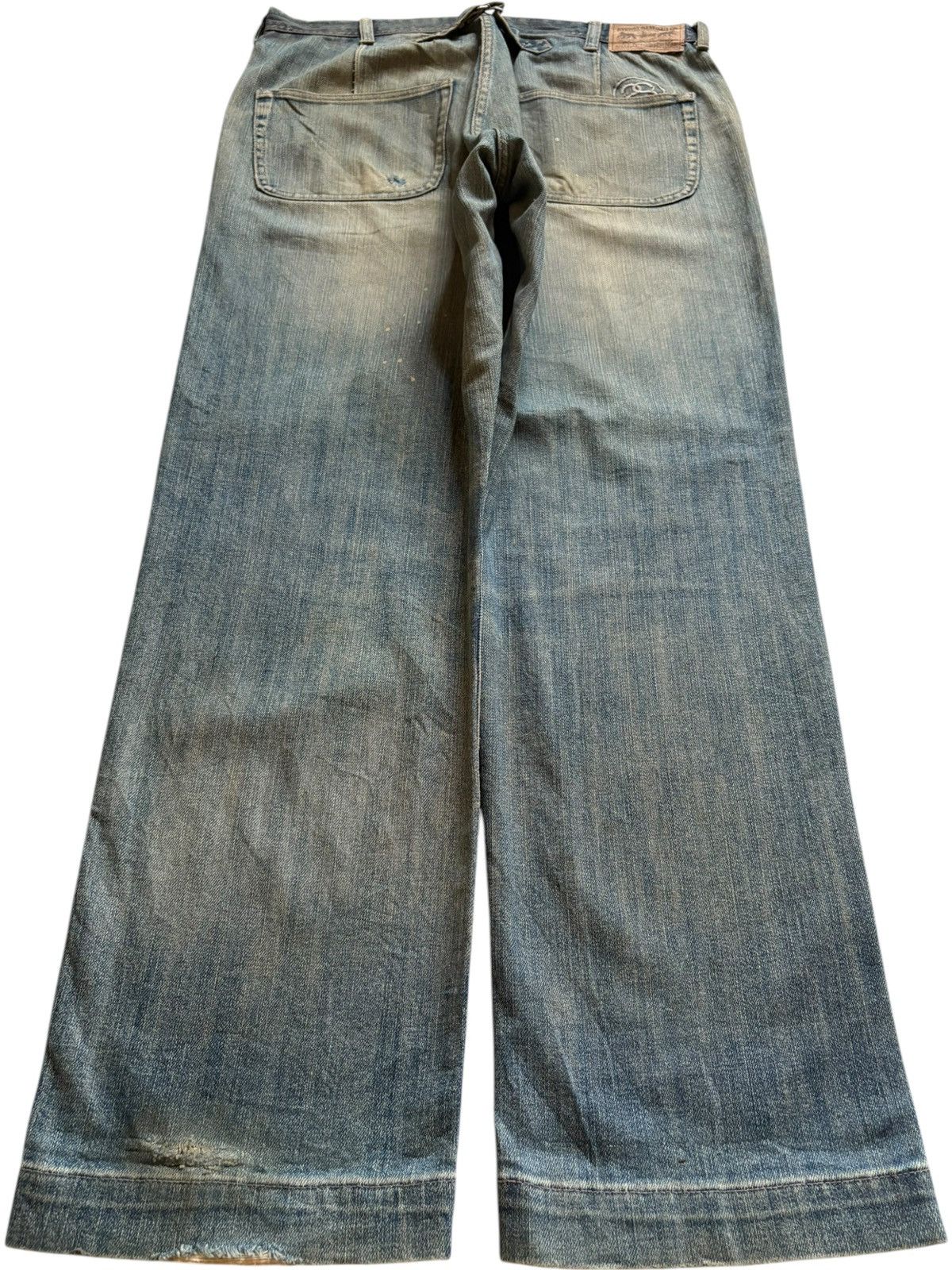 Stussy Vintage Stussy Rusty Mud Wash Rip Buckle Back Baggy Jean Size US 35 - 2 Thumbnail