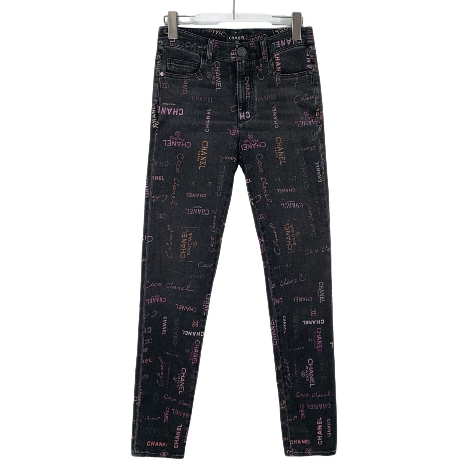 Chanel Chanel Logo Graffiti Print Denim Jeans 36 Size 26" / US 2 / IT 38 - 1 Thumbnail