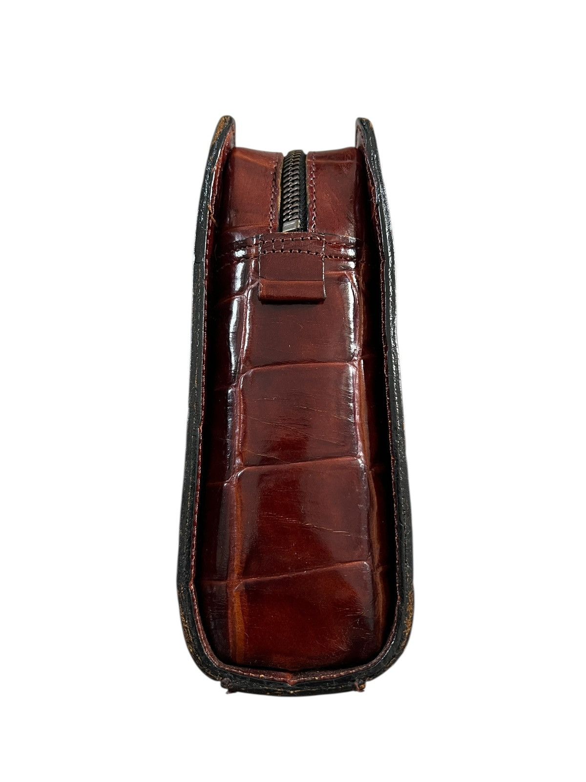 Jean Paul Gaultier 1990s JPG Homme Croc Pattern Leather Clutch Bag Size ONE SIZE - 6 Thumbnail