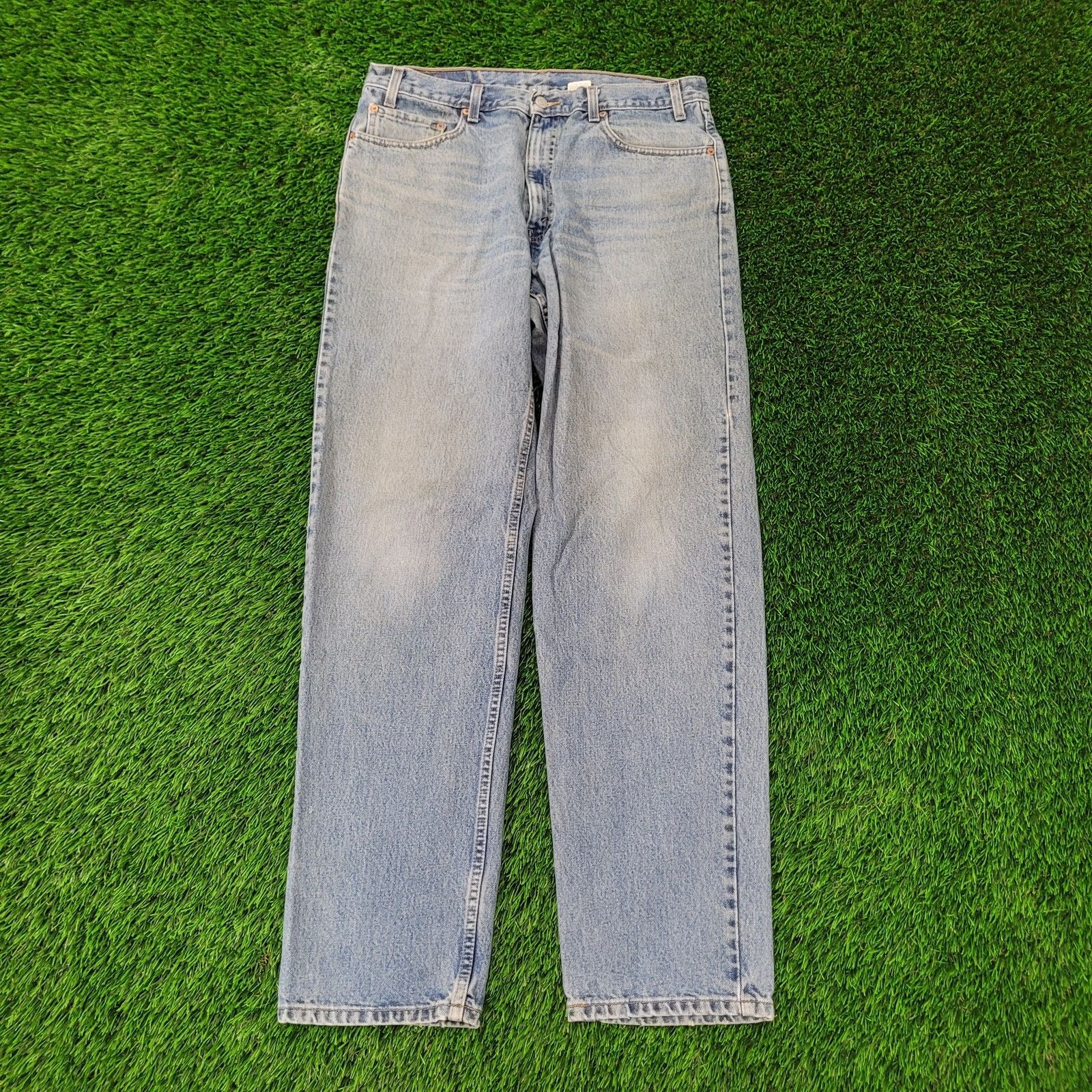 Vintage Levis 550 store Faded Distressed Baggy Relaxed Light Denim Pants Jeans Mens 35