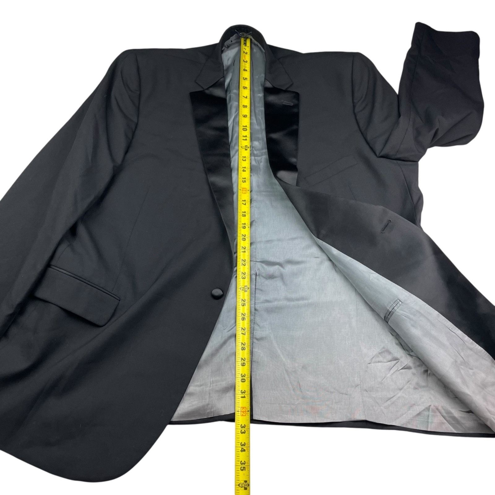 Stafford Stafford Men's Satin Lapel 1-Button Classic Fit Tuxedo Suit Size 52L - 12 Thumbnail