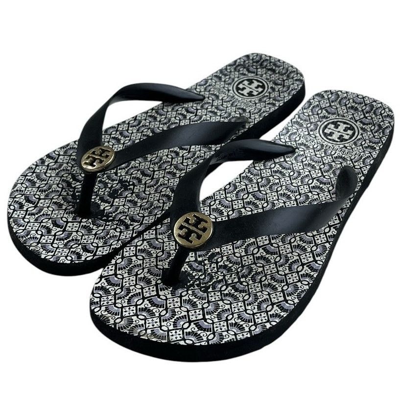Tory Burch Tory Burch Rubber Flip Flop Sandals Black Outdoor Size 6 Size US 6 / IT 36 - 1 Thumbnail