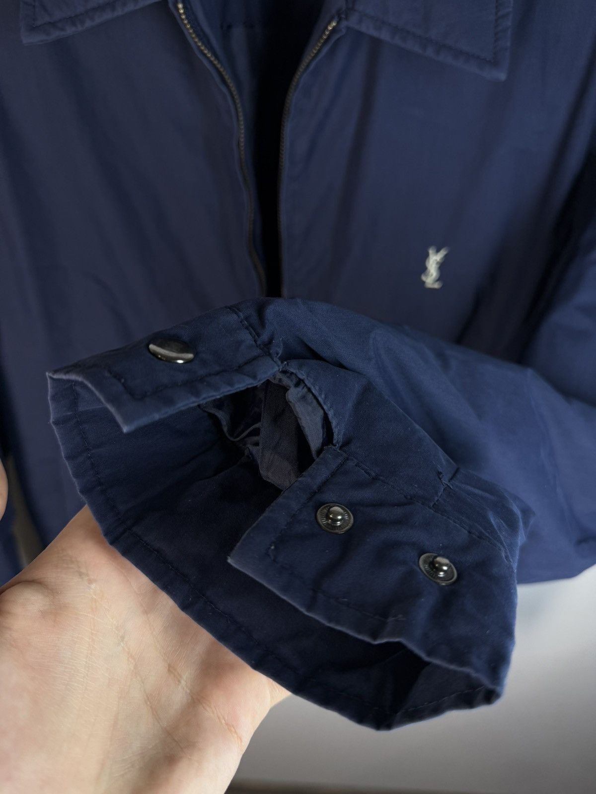 Yves Saint Laurent Warm YSL Jacket Navy YSL Bomber Size US M / EU 48-50 / 2 - 16 Thumbnail