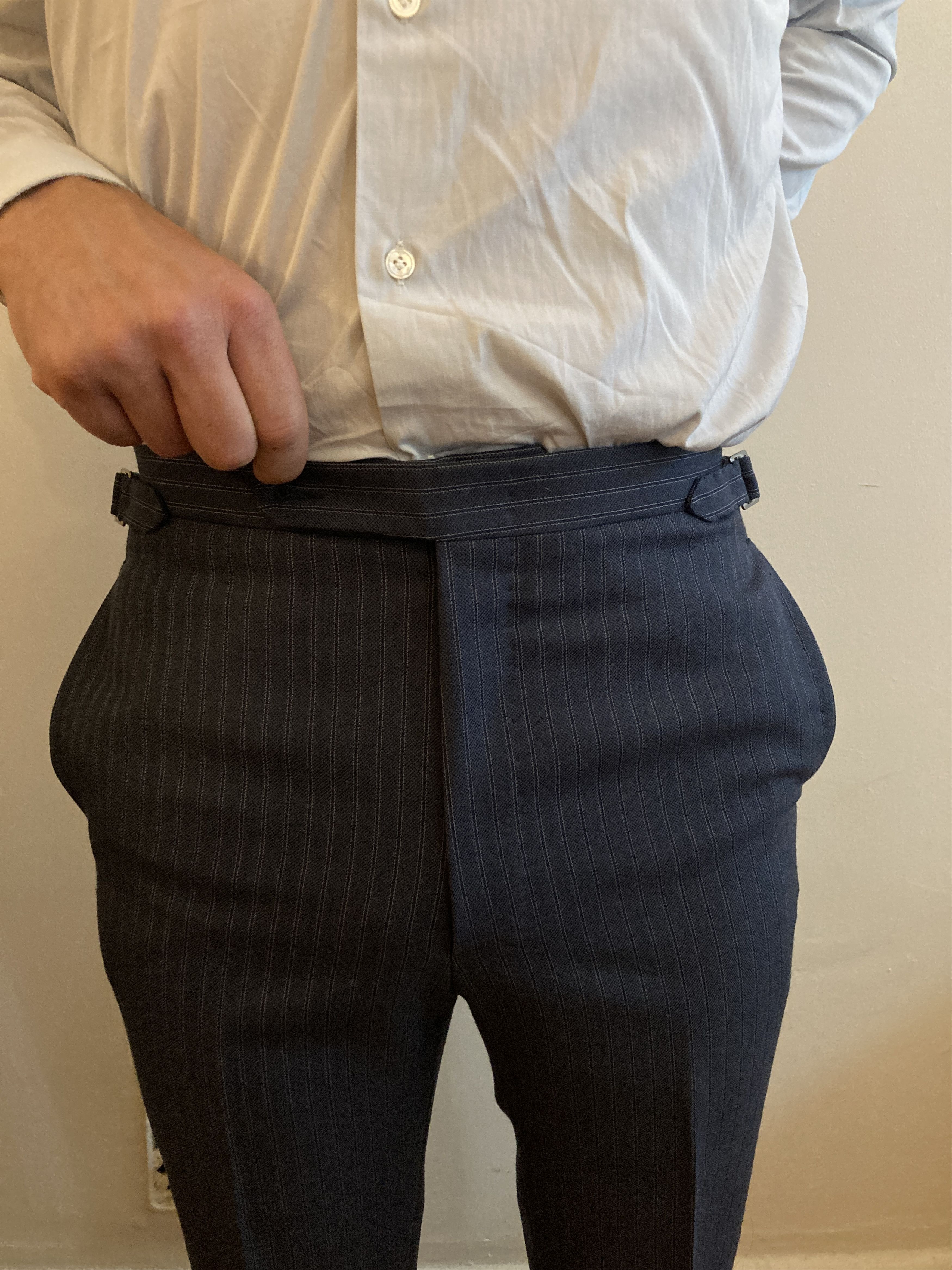 HUSBANDS Husbands Paris - DOUBLE-BREASTED HOPSACK WOOL SUIT Size 38R - 5 Thumbnail