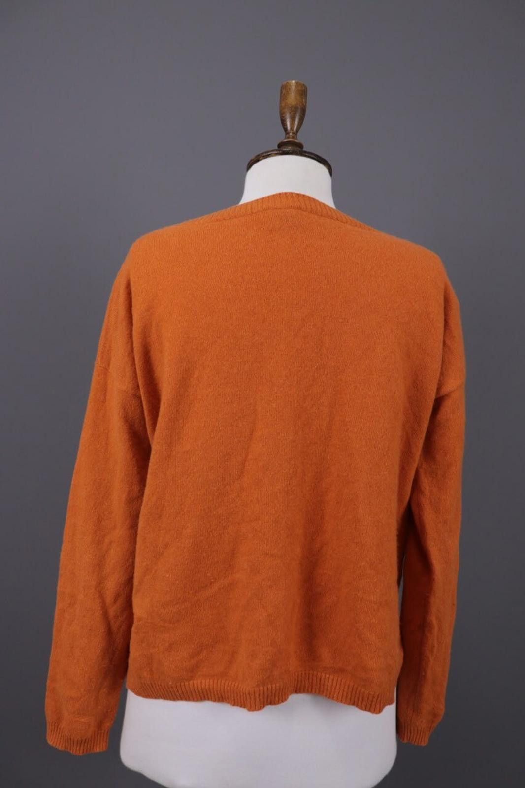 Designer Bitte Kai Rand Orange Cashmere Knit Relaxed Sweater Size L Size L / US 10 / IT 46 - 7 Thumbnail