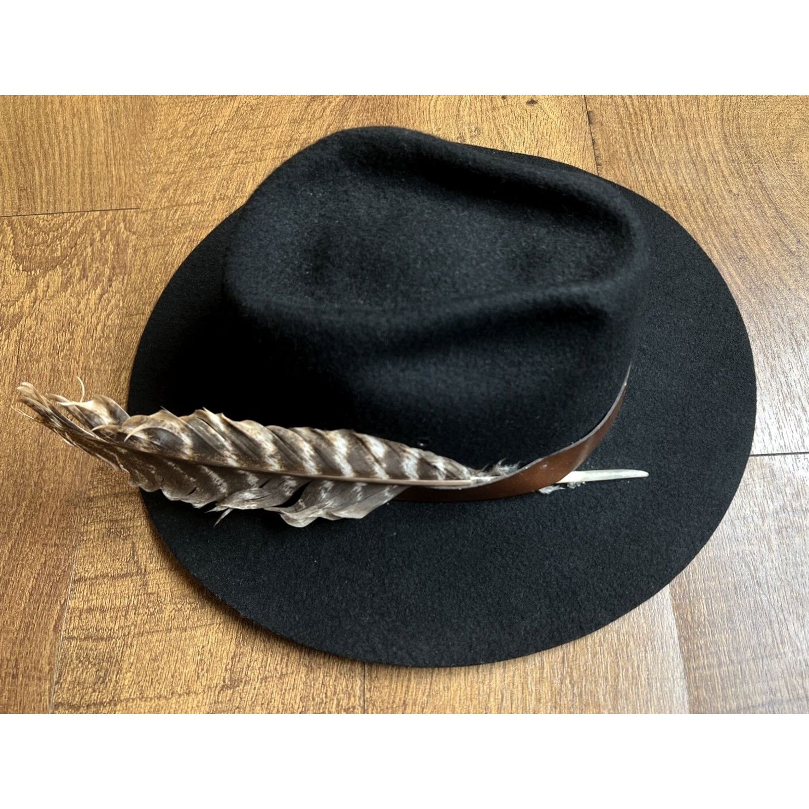 Vintage VINTAGE Dorfman Pacific Hat Fedora Black Pure Wool Felt USA Mens Size Large Size ONE SIZE - 5 Thumbnail
