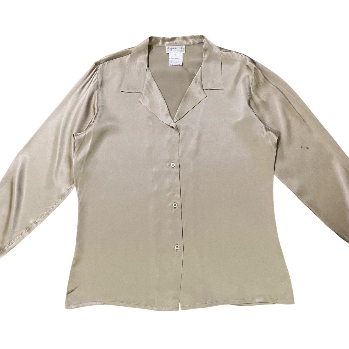 agnes b. ‼️LAST DROP‼️Agnès b Silk Blouse Vintage Minimalist Luxury Size S / US 4 / IT 40 - 3 Thumbnail