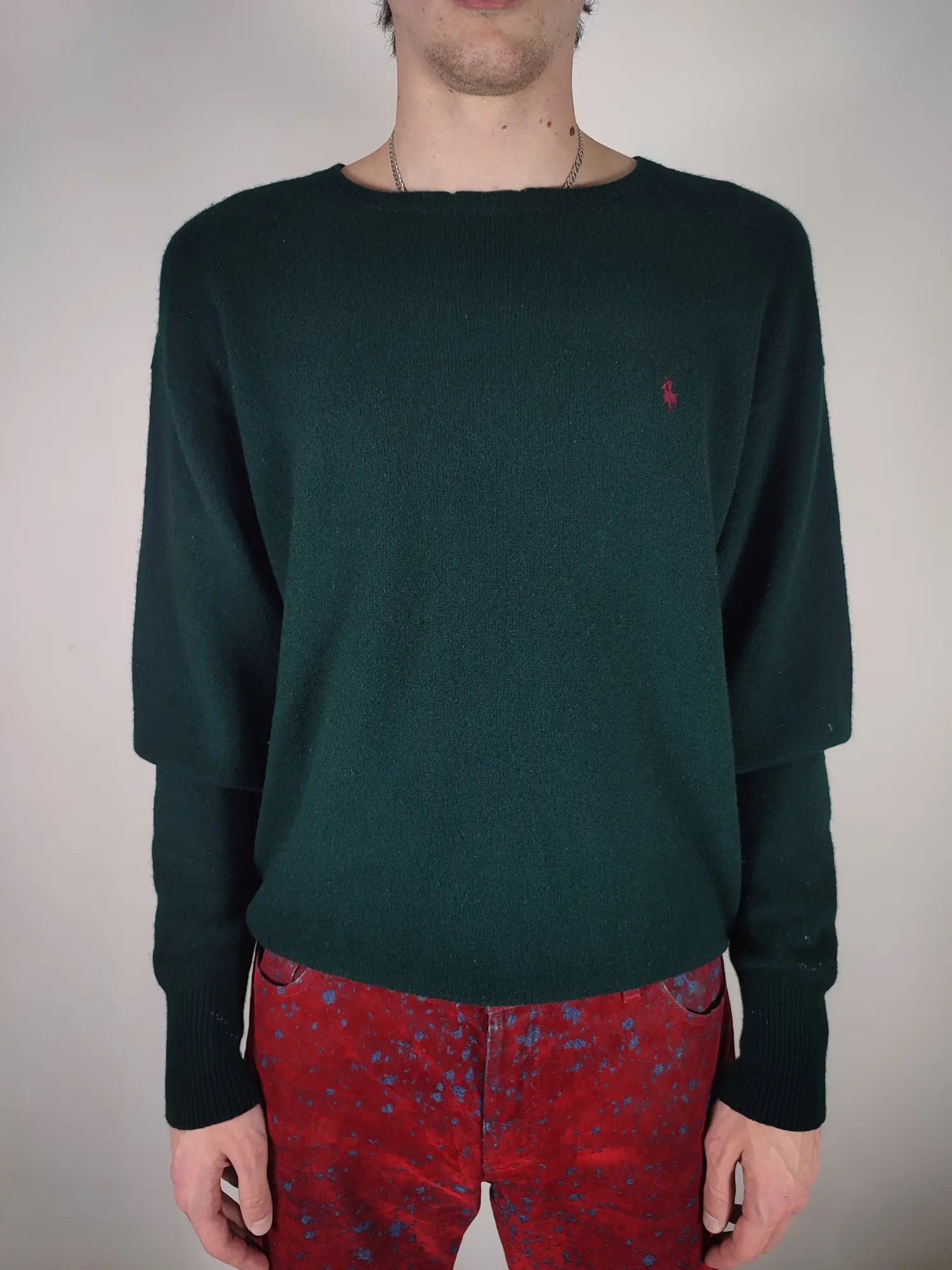 Polo Ralph Lauren Vintage Polo Ralph Lambswool Paint Soft Sweater Size US L / EU 52-54 / 3 - 12 Thumbnail