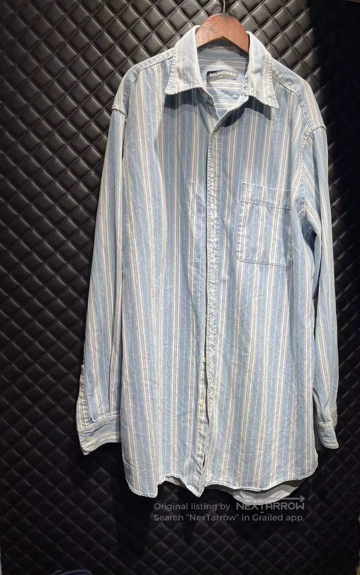 Balenciaga Balenciaga Oversized Striped Shirt. Size US M / EU 48-50 / 2 - 1 Thumbnail
