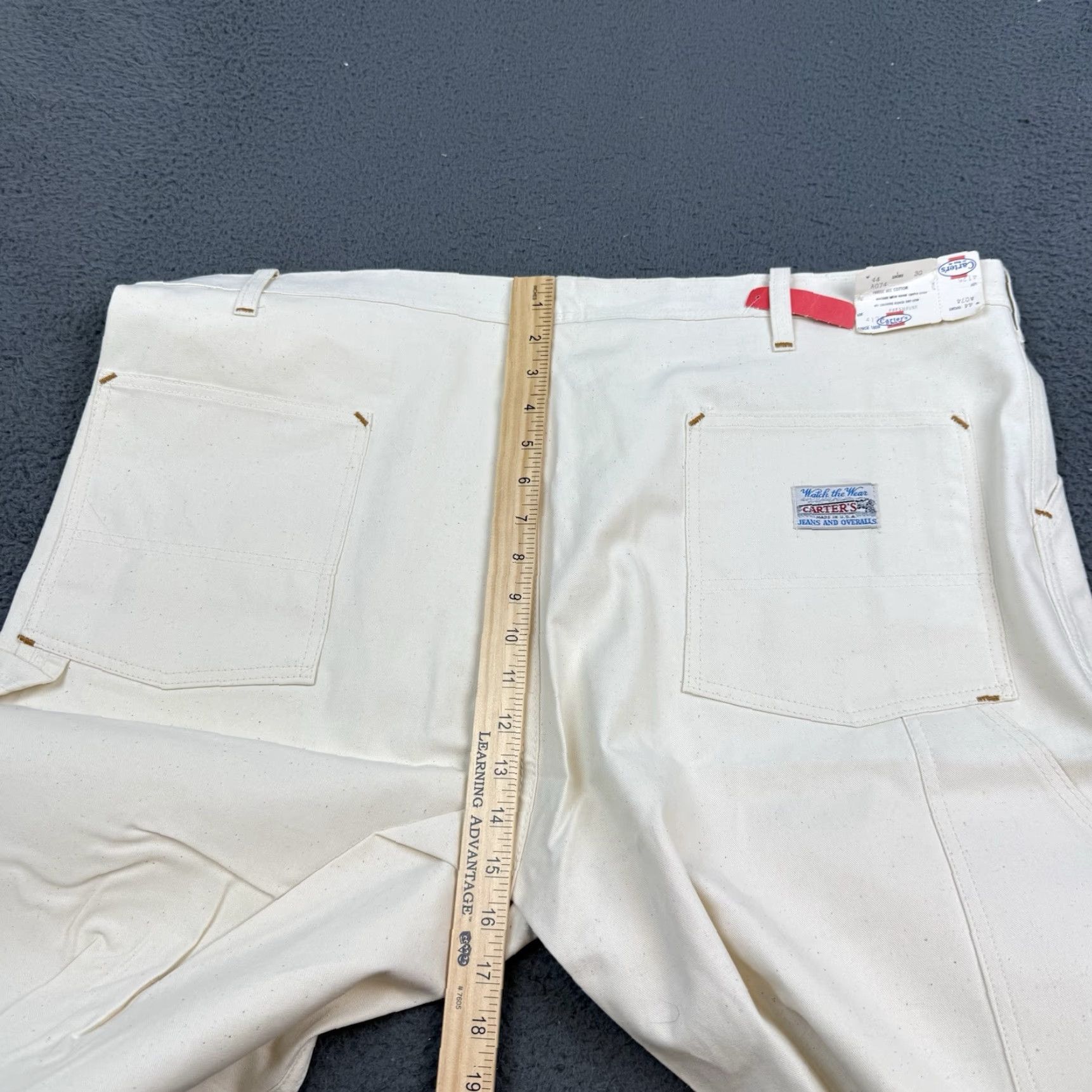 Vintage VINTAGE Carters Cargo Pants Mens 44x30 Beige Watch The Wear Deadstock Carpenter Work Pants Men's 44x30 Beige Carters Cargo Pants Mens Size US 44 / EU 60 - 7 Thumbnail