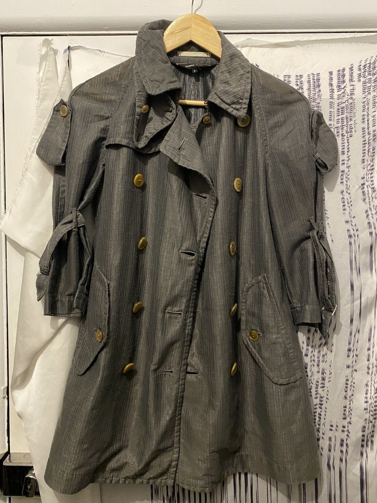 Comme des Garcons Homme Plus Sheer short sleeve trench coat Size US S / EU 44-46 / 1 - 3 Thumbnail