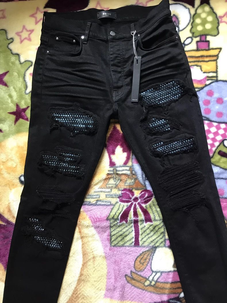 Amiri Amiri high-end customization ice blue diamond destruction Size US 34 / EU 50 - 2 Thumbnail