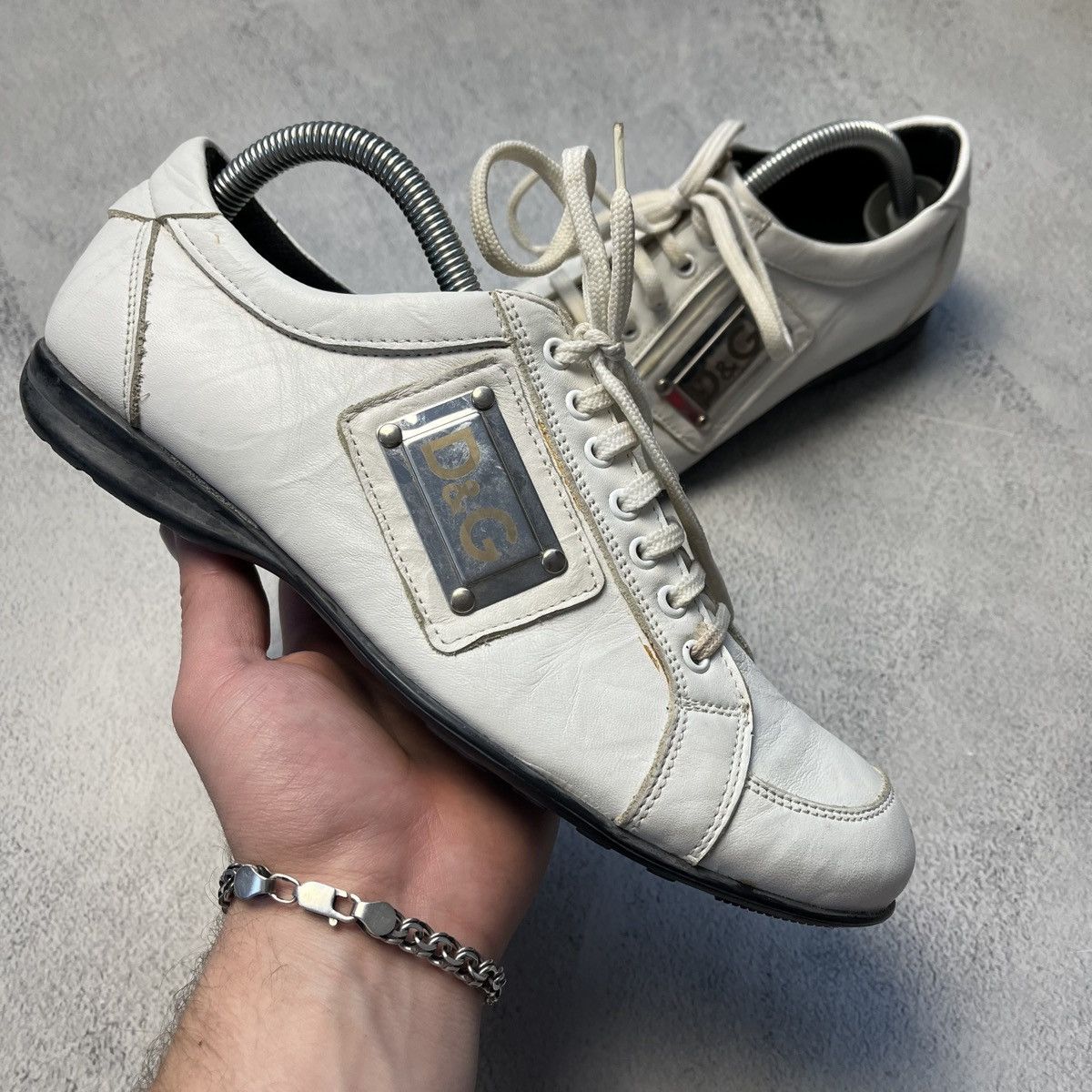 Dolce & Gabbana × Vintage Vintage Dolce & Gabbana Dalton Metal logo y2k sneakers Size US 8 / EU 41 - 4 Thumbnail