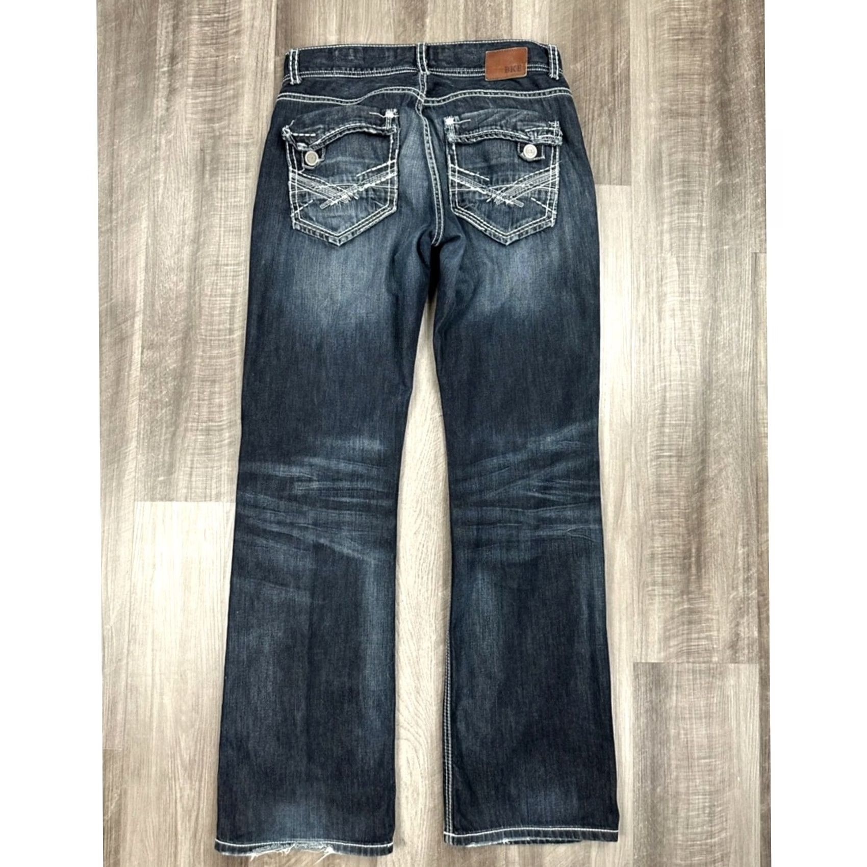 BKE BKE Denim Jeans Bootcut Regular 32 Men Blue 32 Regular Leather? Size US 32 / EU 48 - 2 Thumbnail