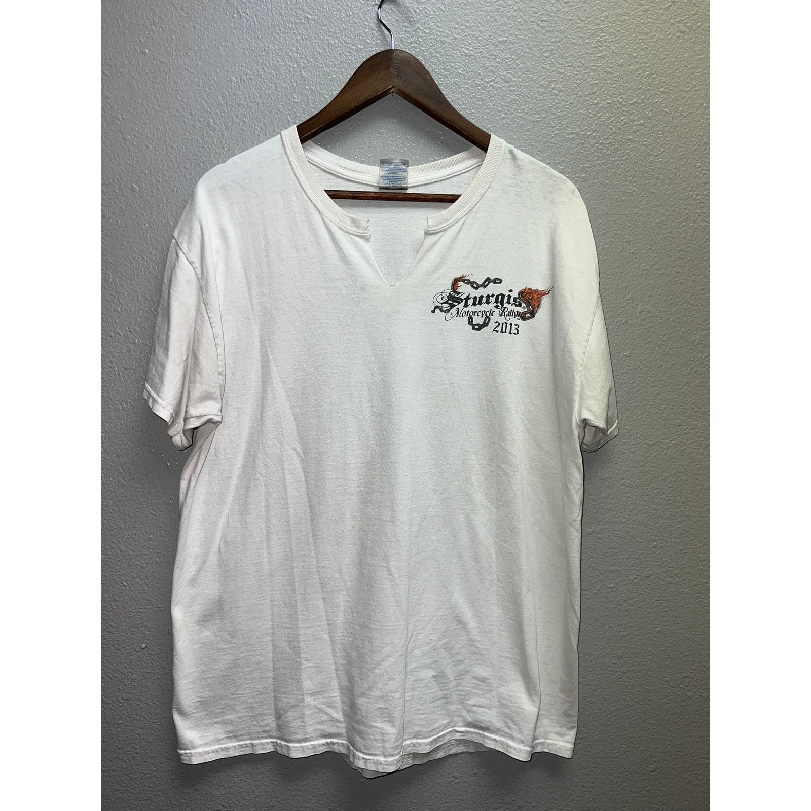 Vintage Womens Sturgis Rally Shirt Motorcycle Eagle Cut Neck Tee L Size L / US 10 / IT 46 - 2 Thumbnail
