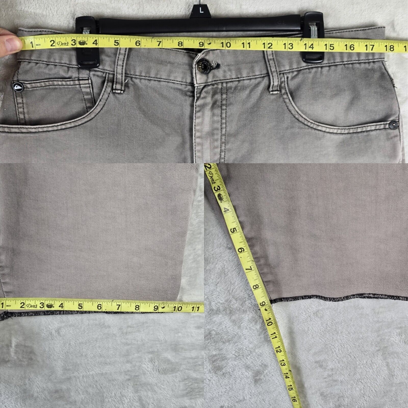 Quiksilver Vintage Quiksilver Denim Shorts 36 Grey Y2K Surf Skate Size US 36 / EU 52 - 11 Thumbnail