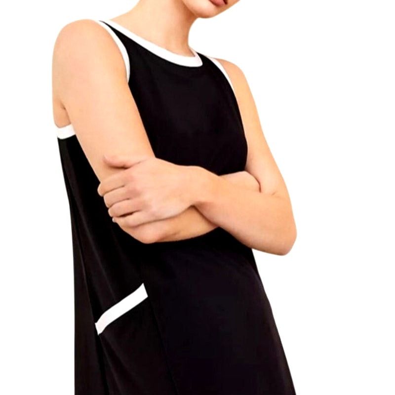 Lou & Grey Lou & Grey Black White Tipped Wanderweave Mini Pocket Dress Size XS / US 0-2 / IT 36-38 - 2 Thumbnail