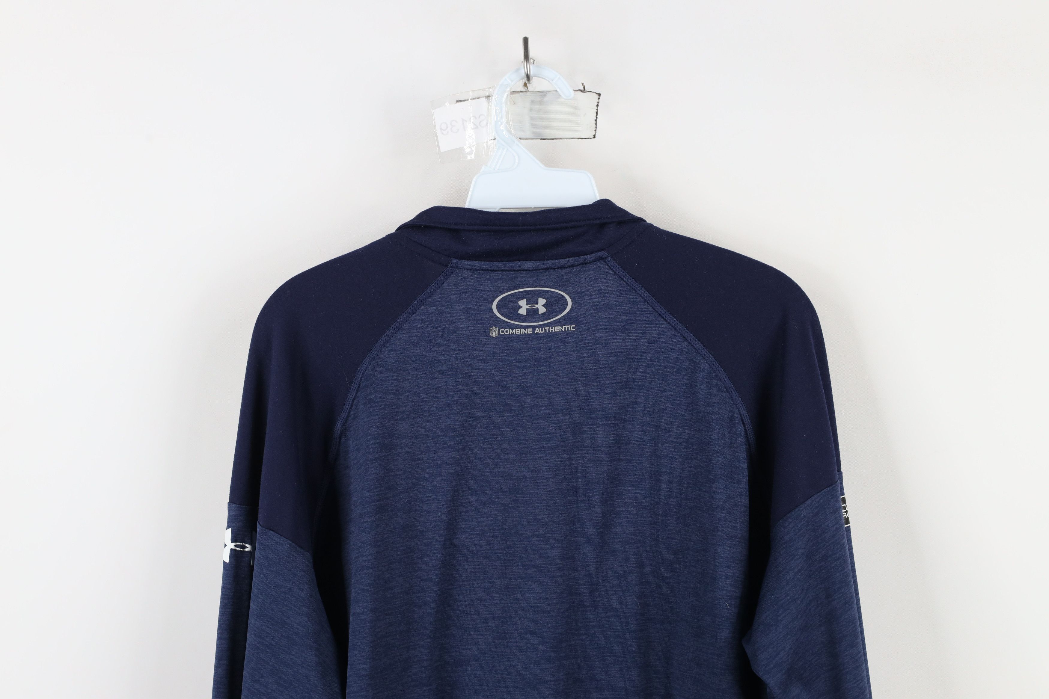 Under Armour × Vintage Under Armour Combine Patriots Football Half Zip Top Shirt Size US L / EU 52-54 / 3 - 11 Thumbnail