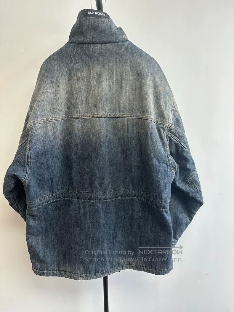 Balenciaga Balenciaga Collar Long Sleeve Slimming Denim Jacket Blue Size US M / EU 48-50 / 2 - 2 Thumbnail